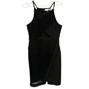 Pnina sleeveless mesh mini dress black women's size L